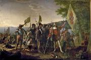 John Vanderlyn Landing of Columbus USA oil painting artist